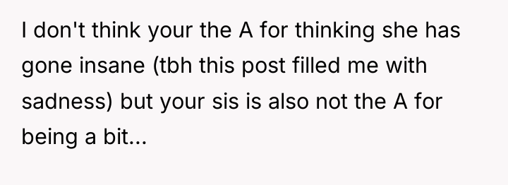 I don't think your the A for thinking she has...