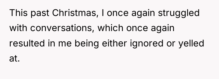 This past Christmas, I once again struggled with conversations, which...