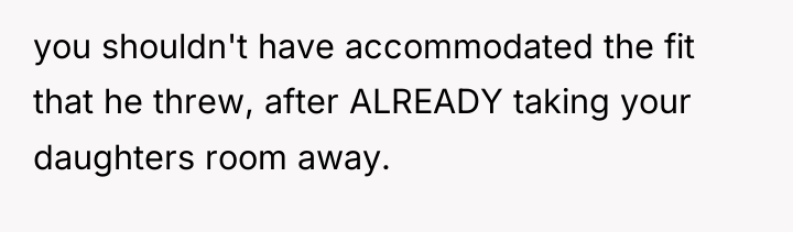 you shouldn't have accommodated the fit that he threw, after...