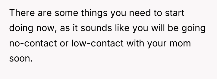 There are some things you need to start doing now,...