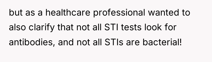 but as a healthcare professional wanted to also clarify that...