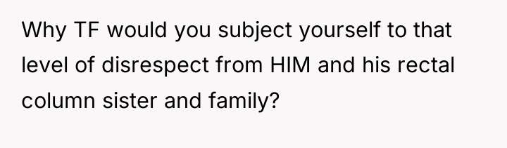 Why TF would you subject yourself to that level of...