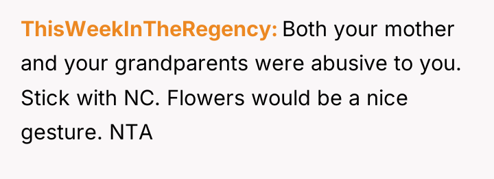 ThisWeekInTheRegency Both your mother and your grandparents were abusive to...