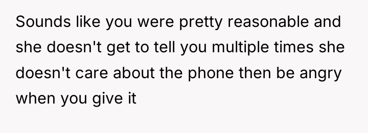 Sounds like you were pretty reasonable and she doesn't get...