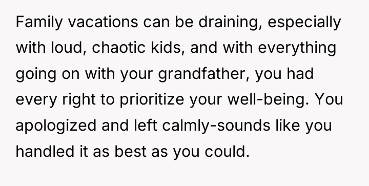 Family vacations can be draining, especially with loud, chaotic kids,...