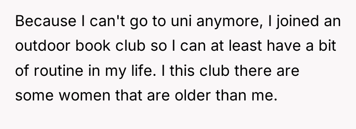 Because I can't go to uni anymore, I joined an...