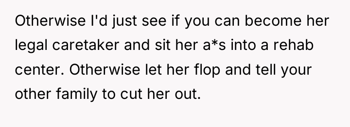 Otherwise I'd just see if you can become her legal...