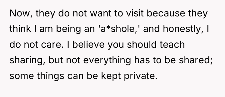 Now, they do not want to visit because they think...