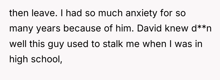 then leave. I had so much anxiety for so many...