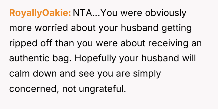 RoyallyOakie NTA...You were obviously more worried about your husband getting...