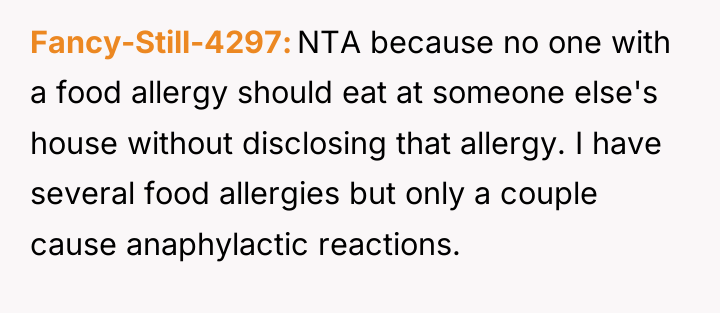 Fancy-Still-4297 NTA because no one with a food allergy should...