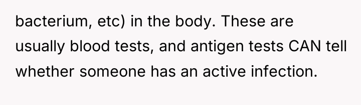 bacterium, etc) in the body. These are usually blood tests,...