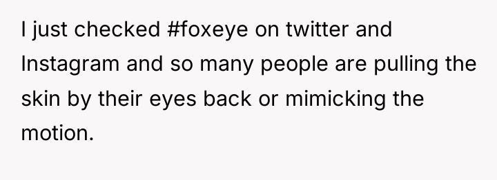 I just checked #foxeye on twitter and Instagram and so...