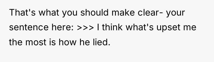 That's what you should make clear- your sentence here: >>>...