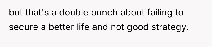 but that's a double punch about failing to secure a...