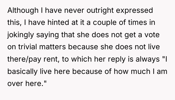 Although I have never outright expressed this, I have hinted...