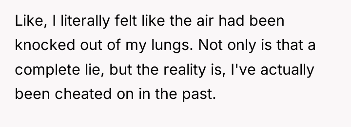 Like, I literally felt like the air had been knocked...