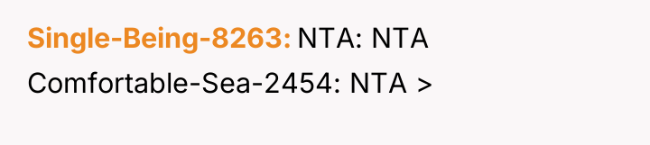 Single-Being-8263 NTA: NTA Comfortable-Sea-2454: NTA >
