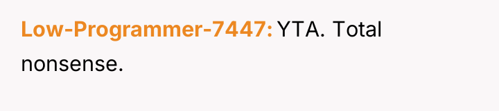Low-Programmer-7447 YTA. Total nonsense.