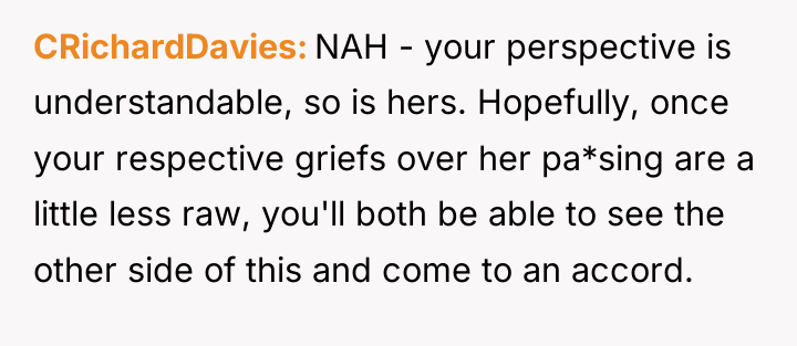CRichardDavies NAH - your perspective is understandable, so is hers....