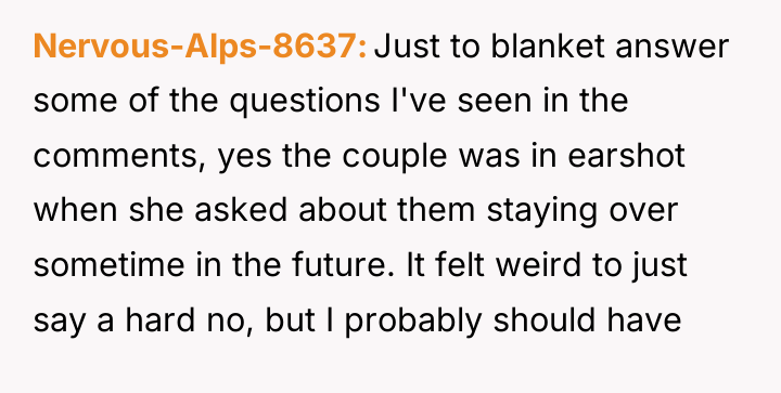 Nervous-Alps-8637 Just to blanket answer some of the questions I've...