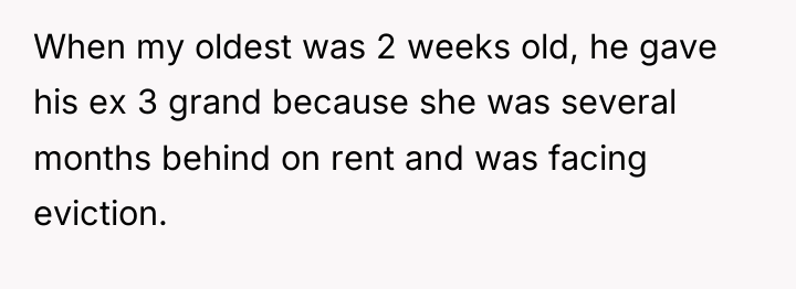When my oldest was 2 weeks old, he gave his...