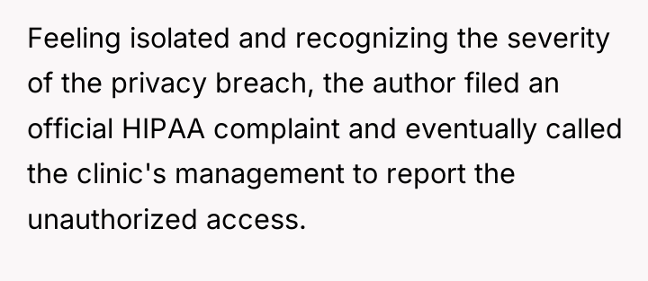 Feeling isolated and recognizing the severity of the privacy breach,...