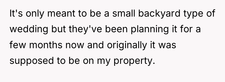 It's only meant to be a small backyard type of...