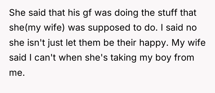 She said that his gf was doing the stuff that...