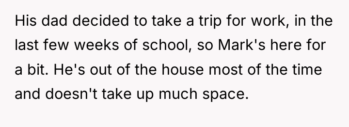His dad decided to take a trip for work, in...