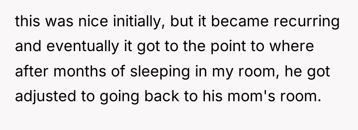 this was nice initially, but it became recurring and eventually...