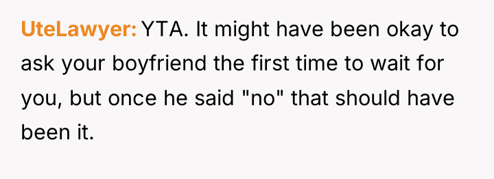 UteLawyer YTA. It might have been okay to ask your...