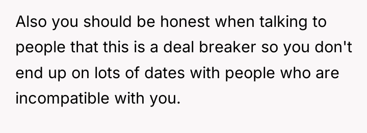 Also you should be honest when talking to people that...