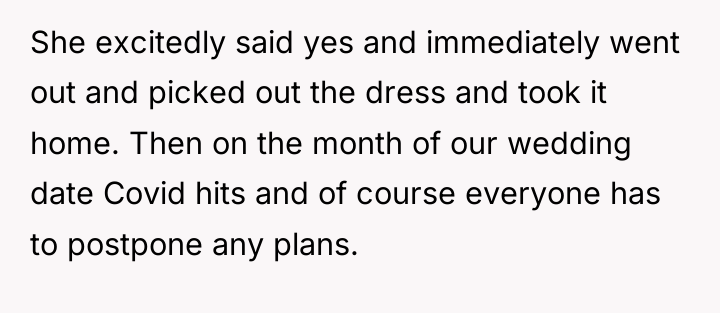 She excitedly said yes and immediately went out and picked...