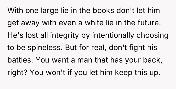 With one large lie in the books don't let him...