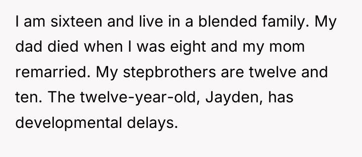 I am sixteen and live in a blended family. My...