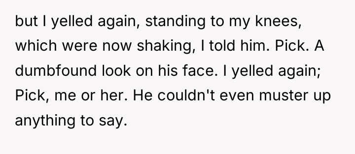 but I yelled again, standing to my knees, which were...