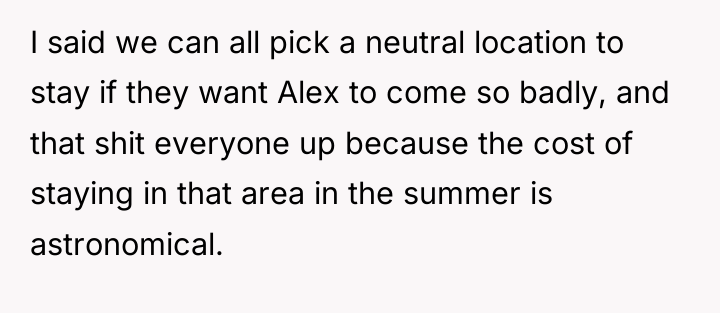 I said we can all pick a neutral location to...