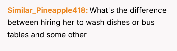 Similar_Pineapple418 What's the difference between hiring her to wash dishes...