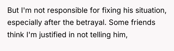 But I'm not responsible for fixing his situation, especially after...