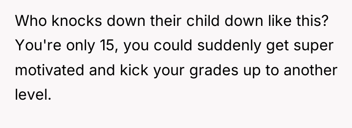 Who knocks down their child down like this? You're only...