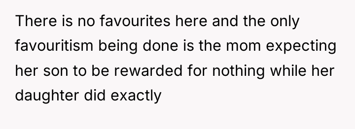 There is no favourites here and the only favouritism being...