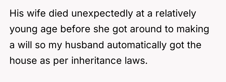 His wife died unexpectedly at a relatively young age before...