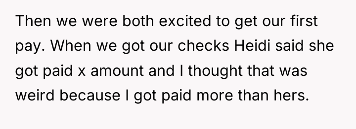 Then we were both excited to get our first pay....