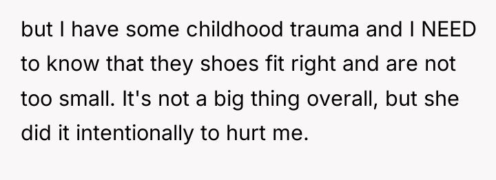 but I have some childhood trauma and I NEED to...