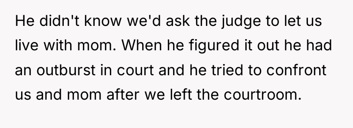 He didn't know we'd ask the judge to let us...