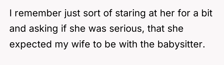I remember just sort of staring at her for a...
