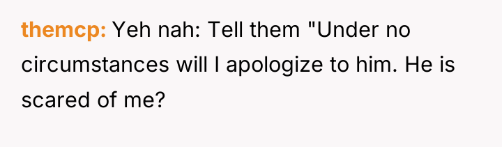 themcp Yeh nah: Tell them "Under no circumstances will I...