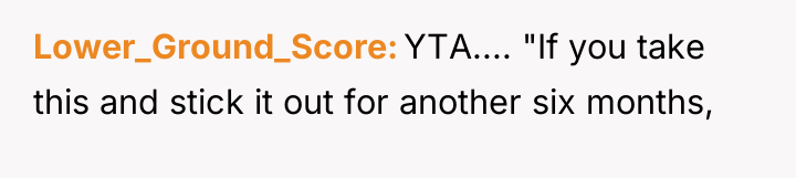 Lower_Ground_Score YTA.... "If you take this and stick it out...