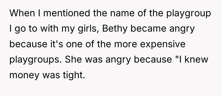 When I mentioned the name of the playgroup I go...